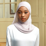 Viscose Full Striped Shawl in Blush