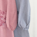 Naura Dress Pocket Embroidery Navy