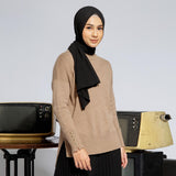 Michi Knit (Knit Shirt) Atasan Tangan Panjang Wanita Knitwear