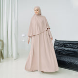 Pre Order Hafisa Abaya Set Soft Beige