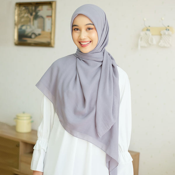 Mima Square Syari (Hijab Segiempat Syari) Medium Grey