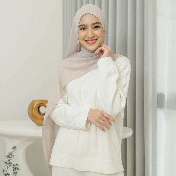 Bawal Shawl (Pashmina Ceruti Babydoll) Cream Almond