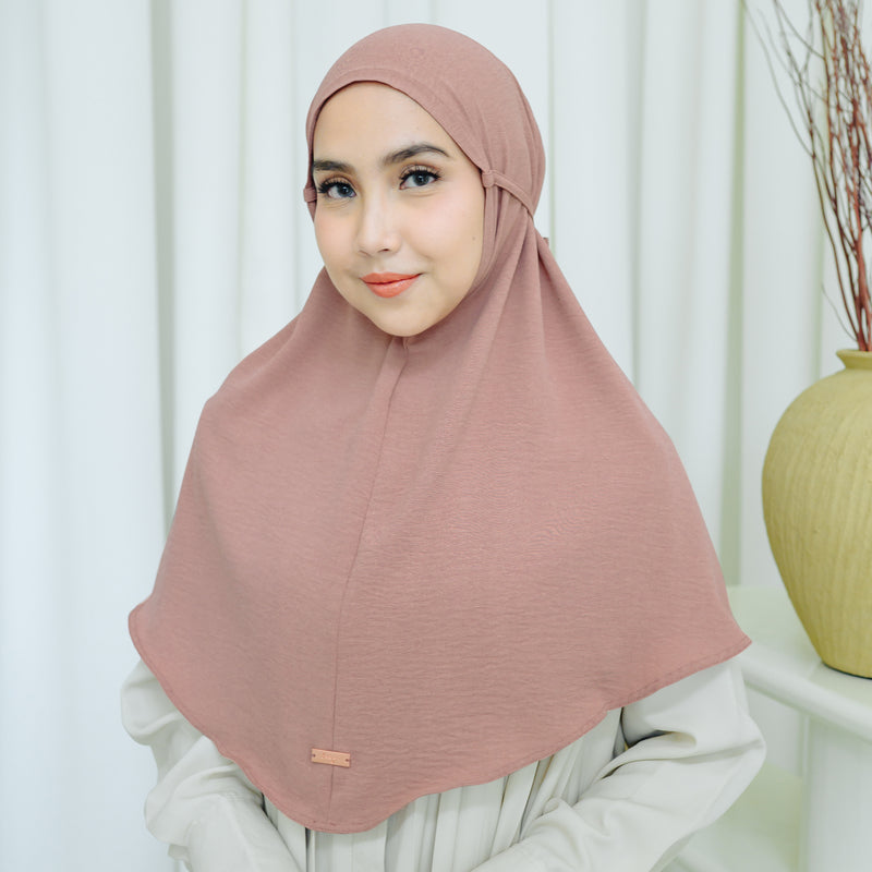 Biyya Instan (Bergo Crinkle) Choco Dusty