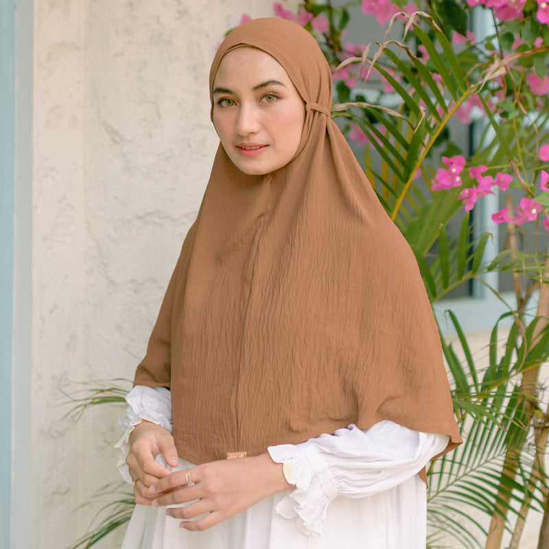 Biyya Instan (Bergo Crinkle) Sudan Brown