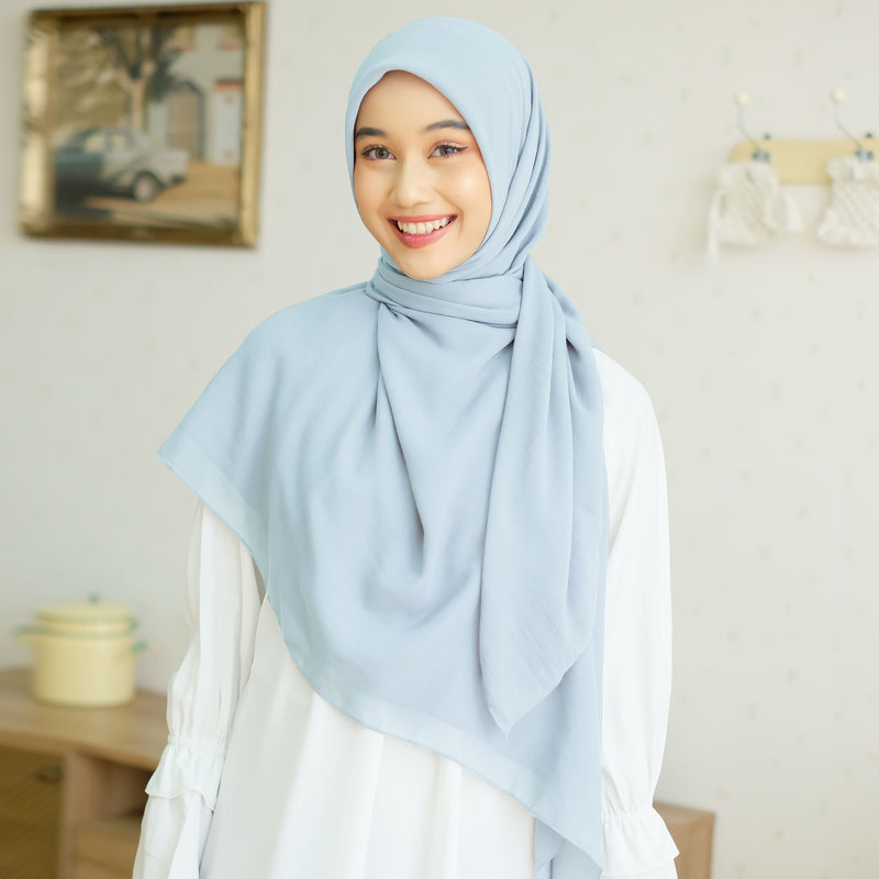 Mima Square Syari (Hijab Segiempat Syari) Blue Pastel