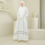 Hanisa Abaya Set Broken White