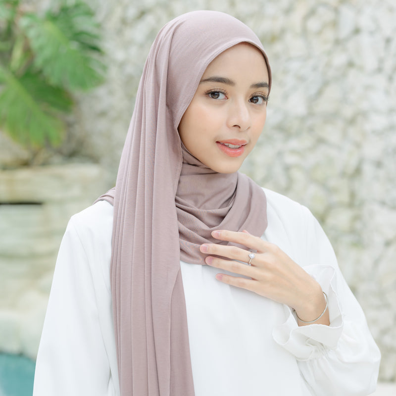 Tana Shawl (Pashmina Kaos Rayon) Brownie