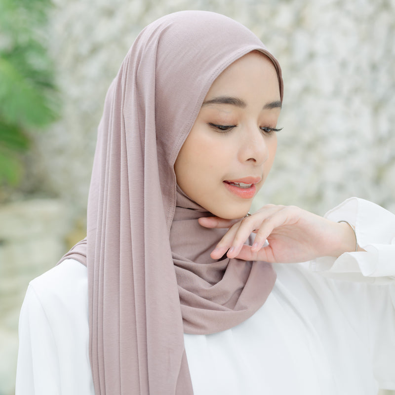 Tana Shawl (Pashmina Kaos Rayon) Brownie