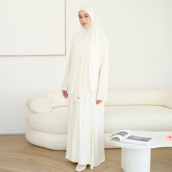 Saira Abaya Set Broken White