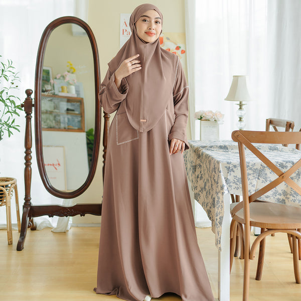 Sahla Abaya Set Choco