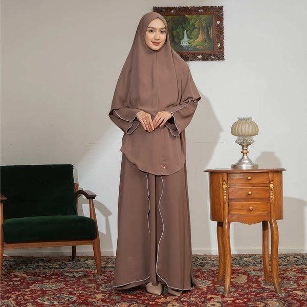 Pre Order Aisha Abaya (Abaya Dress Haji dan Umrah) Choco