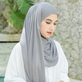 Tana Shawl (Pashmina Kaos Rayon) Cool Grey