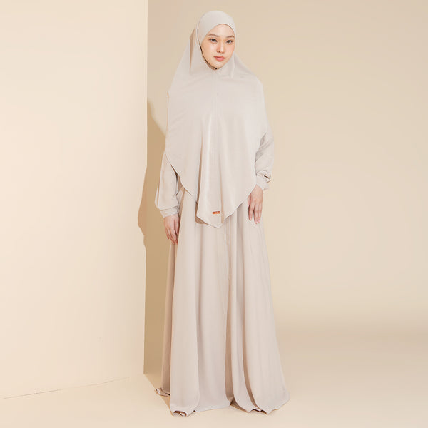 Pre Order Humaya Abaya Set Cream Almond