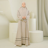 Hanisa Abaya Set Cream Almond