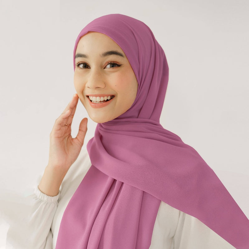 Bawal Inner Shawl Crushed Berry New