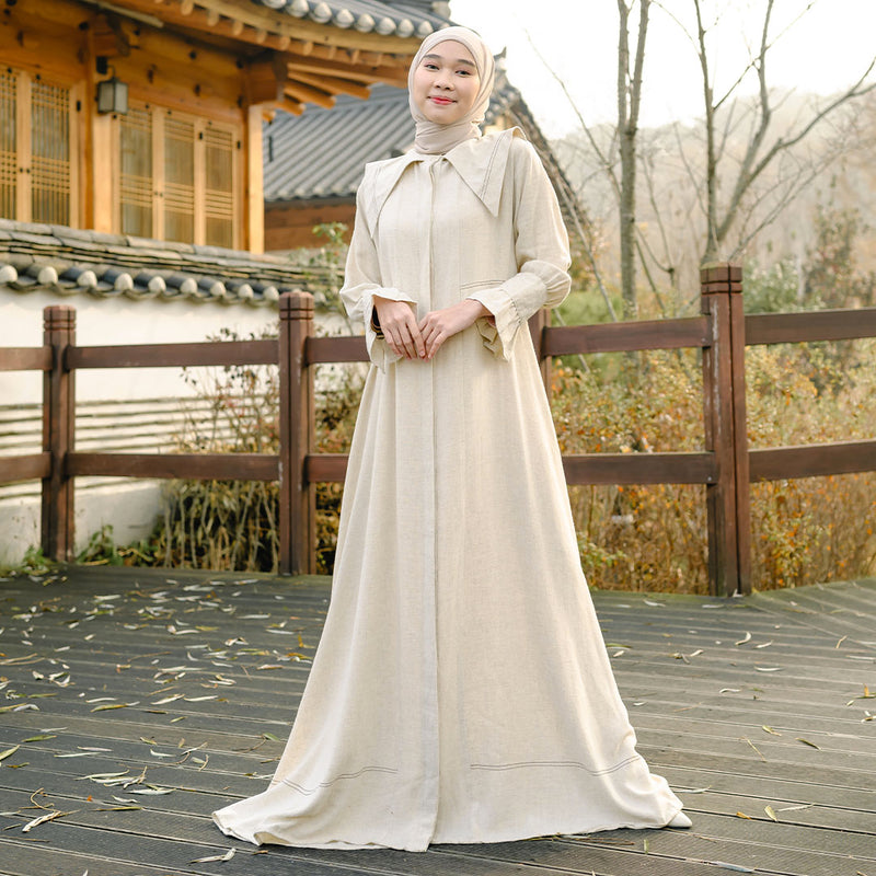 Harumi Dress Cream Almond