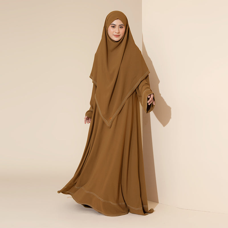 Sadia Abaya Set Dark Mustard