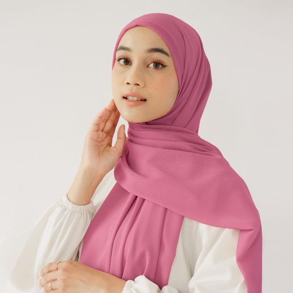 Bawal Inner Shawl Dark Plum Pink New