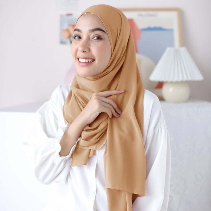 Bawal Signature Shawl Dove Caramel (Free Inner Ciput Tali Rayon)