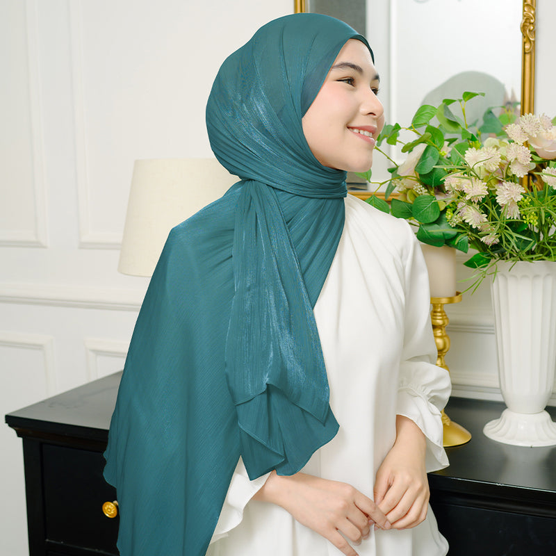 Yora Silk Shawl Emerald