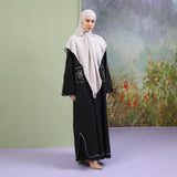 Lozy Hijab - Nara Embroidery Abaya (Abaya Dress Bordir Bahan Katun Linen Haji dan Umrah)