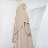 Havina Abaya Set Grey Cream