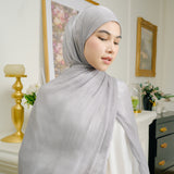 Yora Silk Shawl Grey Griss