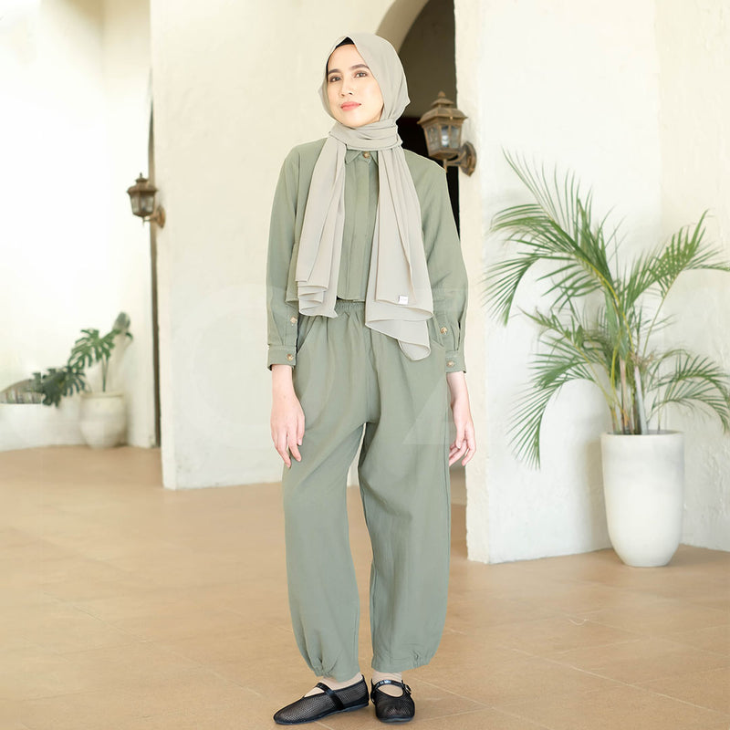 Kimi Set (One Set Linen) Soft Army