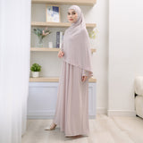 Pre Order Hafisa Abaya Set Baby Nude