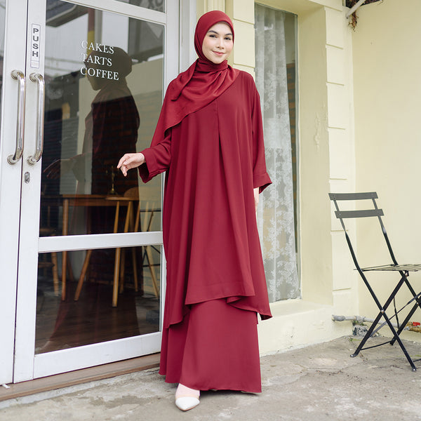 Haifa Tunik Set Burgundy