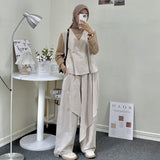 Nami Set (One Set Vest Rompi Linen)