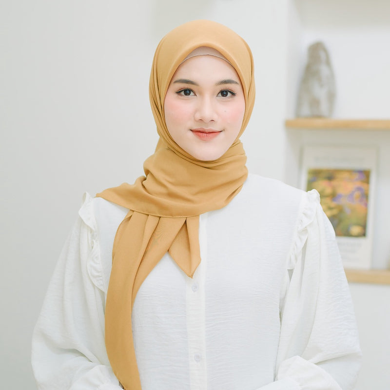 Haraa Voal Plain (Hijab Segiempat Voal Premium Polos Jahit Tepi)