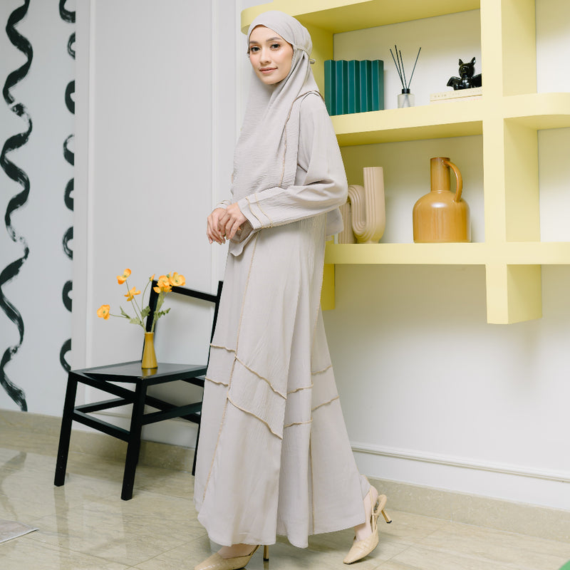 Khansa Abaya Set (Gamis Umroh Haji Abaya Set Kerudung)