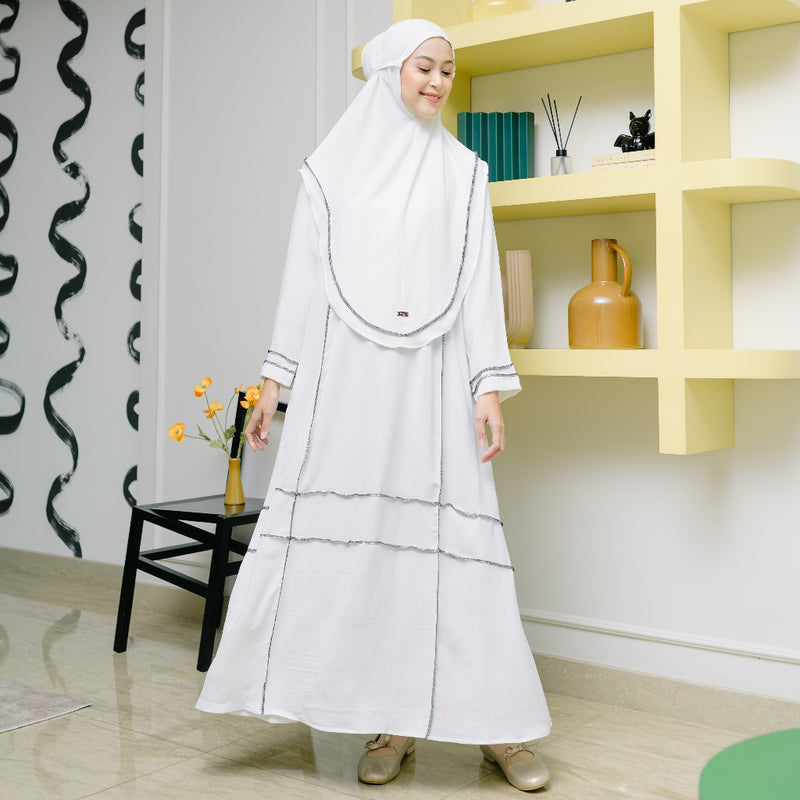 Khansa Abaya Set (Gamis Umroh Haji Abaya Set Kerudung)