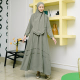 Khansa Abaya Set (Gamis Umroh Haji Abaya Set Kerudung)