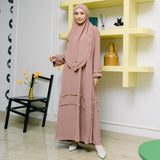 Khansa Abaya Set (Gamis Umroh Haji Abaya Set Kerudung)