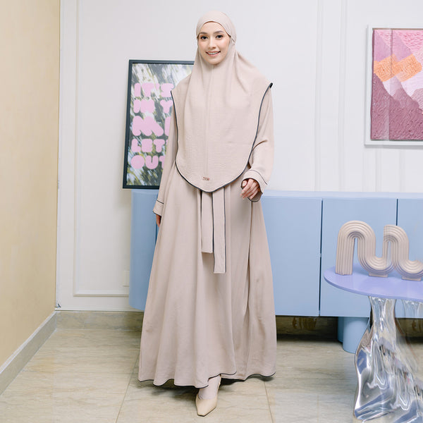 Hafiza Abaya Set (Gamis Umroh Haji Abaya Set Kerudung)