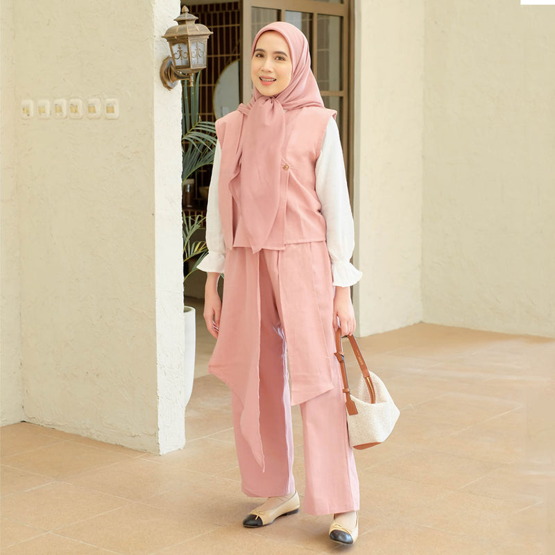 Nami Set (One Set Vest Rompi Linen)