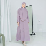 Khansa Abaya Set (Gamis Umroh Haji Abaya Set Kerudung)