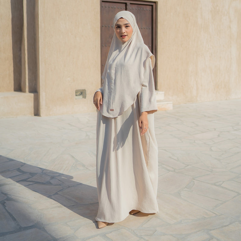 Hasna Abaya Set (Gamis Umroh Haji Abaya Set Kerudung)