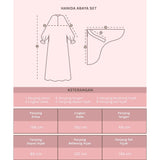 Hanida Abaya Set (One Set Abaya Umroh Haji Gamis Set Kerudung Syari)