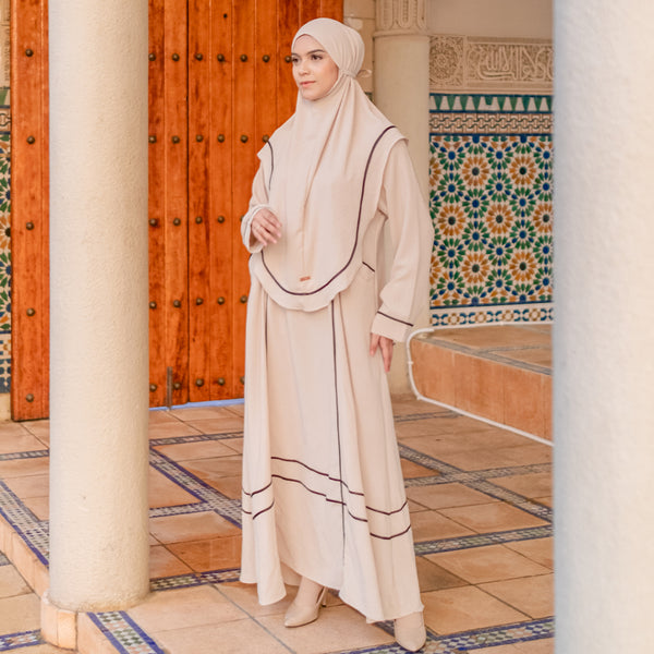 Hanisa Abaya Set (Gamis Umroh Haji Abaya Set Kerudung)