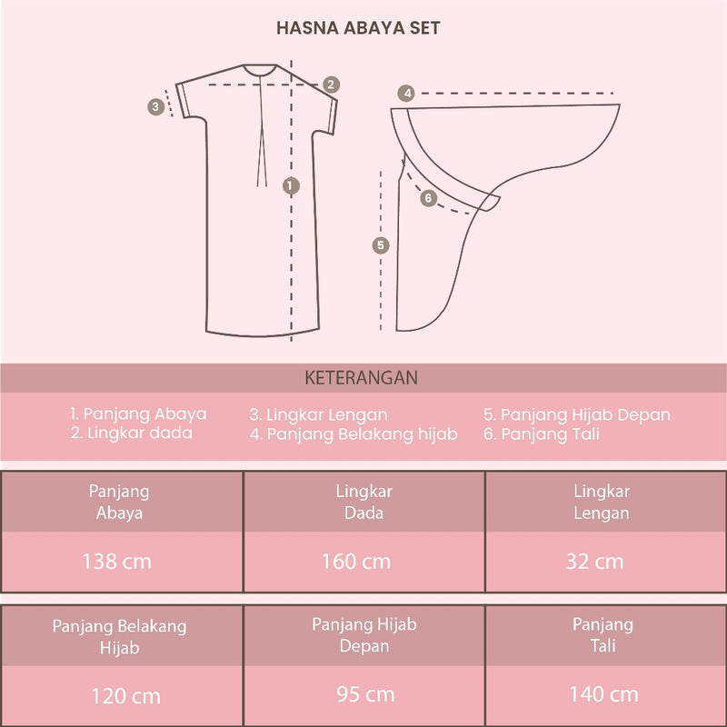 Hasna Abaya Set (Gamis Umroh Haji Abaya Set Kerudung)