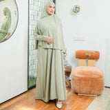 Hafisa Abaya Set (Gamis Umroh Haji Abaya Jersey Set Kerudung)