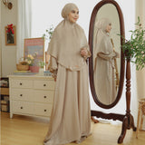 Hanida Abaya Set (One Set Abaya Umroh Haji Gamis Set Kerudung Syari)