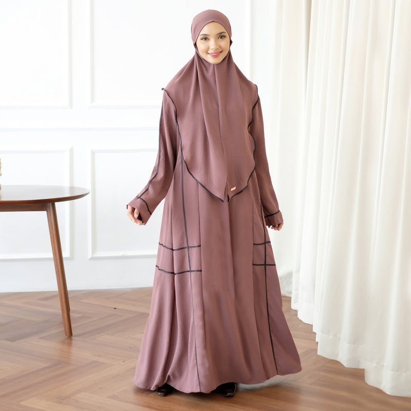 Haniya Abaya Set (Gamis Umroh Haji Abaya Set Kerudung)