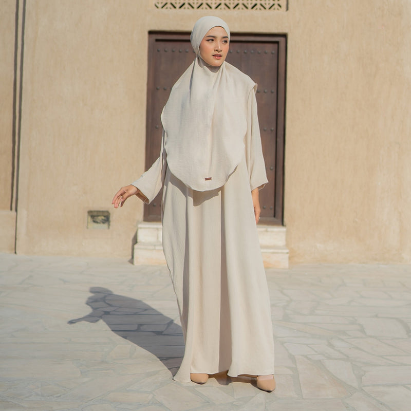 Hasna Abaya Set (Gamis Umroh Haji Abaya Set Kerudung)