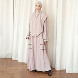 Haniya Abaya Set (Gamis Umroh Haji Abaya Set Kerudung)