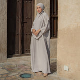 Hasna Abaya Set (Gamis Umroh Haji Abaya Set Kerudung)