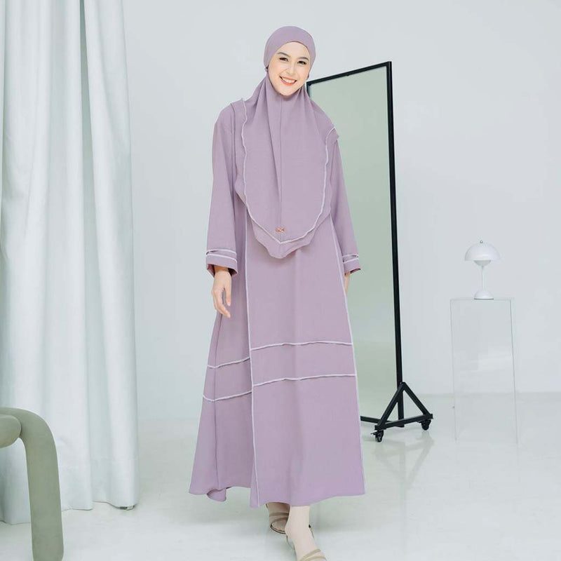 Khansa Abaya Set (Gamis Umroh Haji Abaya Set Kerudung)